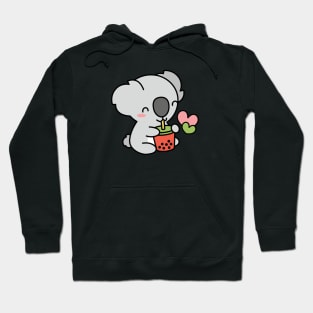 Cute Koala Bear Sipping Bubble Tea - Kawaii Boba Hoodie